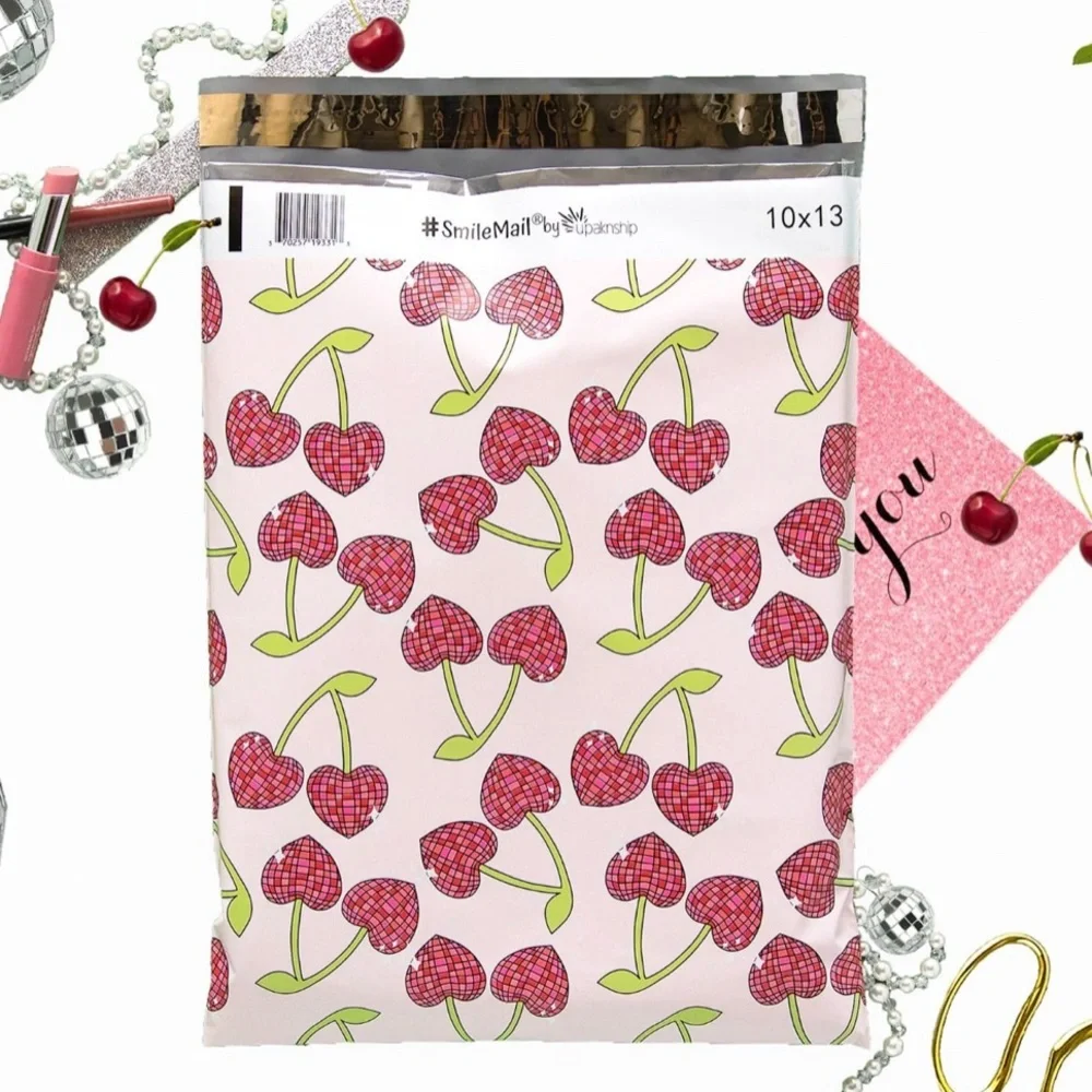 (20) 10x13 Disco Cherry Poly Mailers